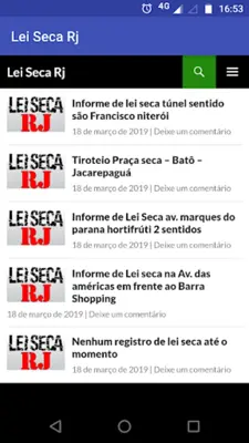 Lei Seca Rj - Resumo Lei Seca android App screenshot 0